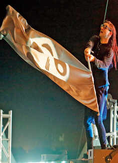 Skrillex performs in the city