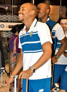 Cricketers get a warm welcome