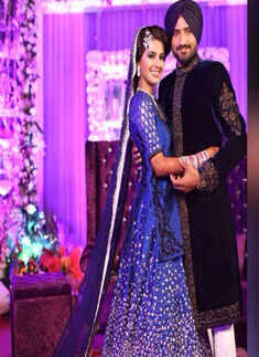 Harbhajan, Geeta&rsquo;s wedding reception