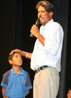 Kapil Dev at an inauguration 
