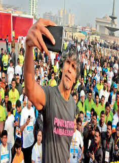Milind Soman @ Marathon