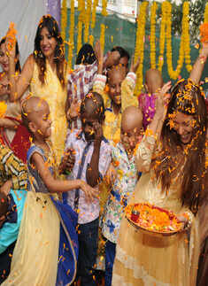 Socialites at Holi get-together