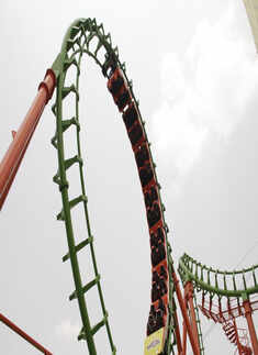 Fun ride in rollercoaster