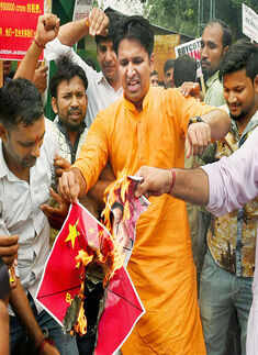 Protest against China in Delhi