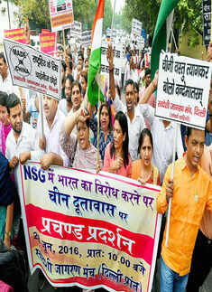 Protest against China in Delhi