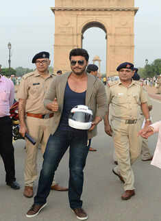 Arjun campaigns for road safety