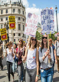 Teachers rally across the UK
