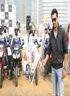 Ranbir flags off bike rally