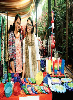 Shopping at flea market