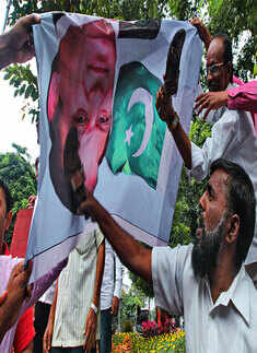 Activists protest against Pakistan
