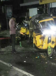 Car driven by drunken student ploughs through autorickshaws in Chennai