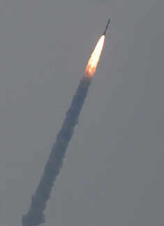 PSLVC-35 with 8 satellites lifts off