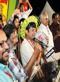Kanhaiya addresses AIYF state conference