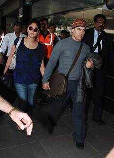 Aamir arrives in Mumbai