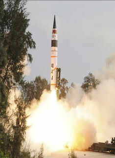 India test fires Agni-V missile off Odisha coast