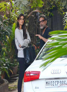 Sonam Kapoor snapped with Director R. Balki