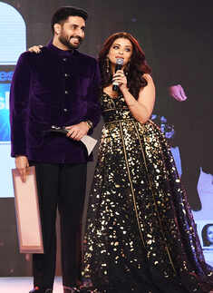 Abhishek and Aishwarya Rai at an award function