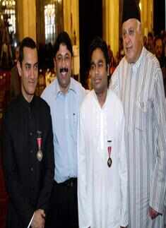 Aamir Khan, A R Rahman and Farooq Abdullah 