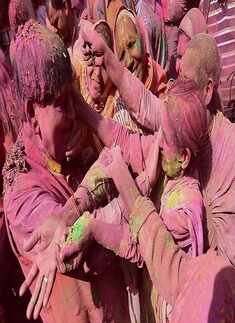 Photo Story: Widows celebrate Holi
