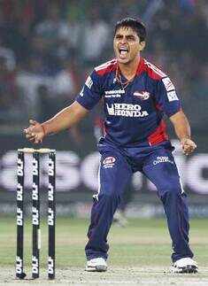 Rajat Bhatia of DD celebrates