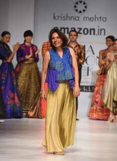 Krishna Mehta showcases her creations at #AIFWAW17