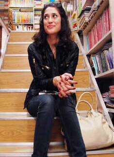 Fatima at book signing event  