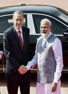 Turkish President Recep Tayyip Erdogan meets PM Modi