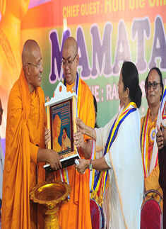 Mamata Banerjee attends Buddha Purnima celebrations