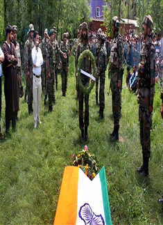 Army at Ummer Fayyaz's funeral