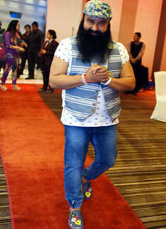 Saint Gurmeet Ram Rahim Singh Insan walks the red carpet