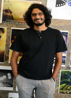 abhishek chaubey smiling for camera