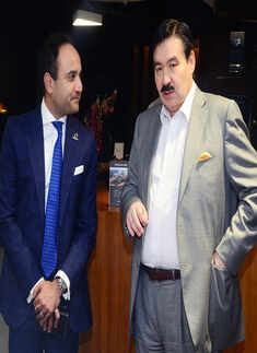 Tushar Kumar and Bulat Sarsenbayev during a get together