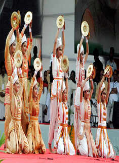 Artists performing Traditional Bhor Tal dance