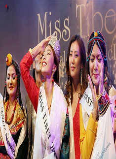 Tenzin Paldon celebrates at Miss Tebet beauty pagent