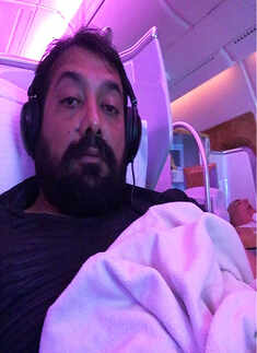 Anurag Kashyap sitting