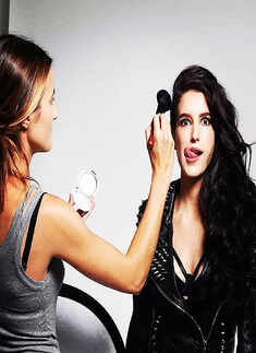 Isabelle Kaif making funny face