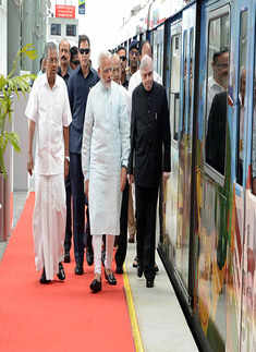 Narendra Modi during the inauguration of Kochi Metro