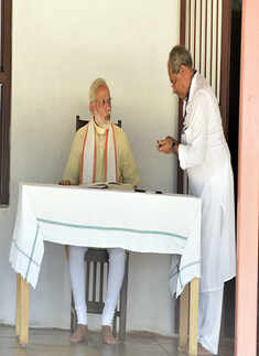 Narendra Modi during his visit to the Sabarmati Ashram