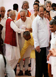 Murli Manohar Joshi and Jairam Ramesh during the Presidential election
