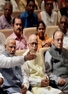 Narendra Modi, LK Advani and Arun Jaitley