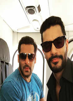 Angad Bedi taking fitness tips from Salman Khan