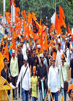 Marathas hold mega protest march in Mumbai