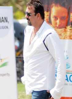Sanju at a campaign