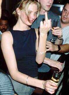 Celebs show 'middle' finger