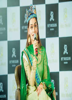 Manushi Chhillar during press conference