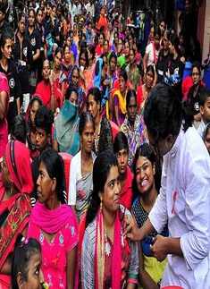 Women participate in an awareness programme