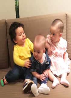 Taimur's day out with Karan Johar's twins on Adira's birthday