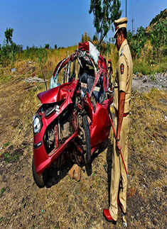 4 killed in road accident as car rammed into truck