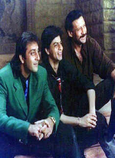 Sanjay Dutt, Shah Rukh Khan and Jackie Shroff