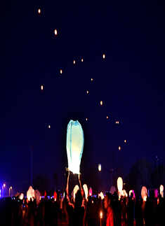 Lantern festival in the city